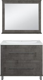 Misty Мебель для ванной Марта 100 темный бетон – фотография-1